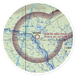 Venetie Airport (VEE) VFR Sectional Sticker (20 mile)