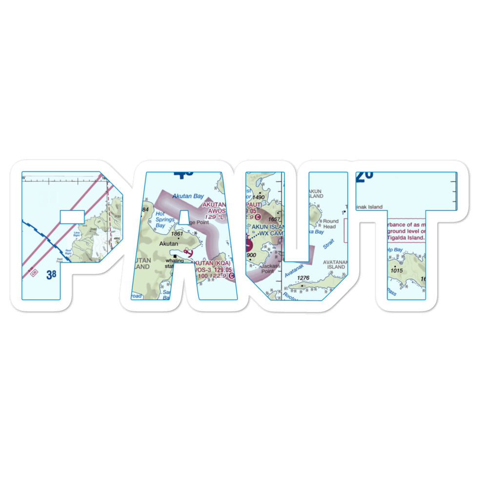 Akun Airport (7AK) VFR Sectional Sticker 