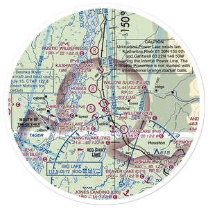 Willow Airport (UUO) VFR Sectional Sticker (30 mile)