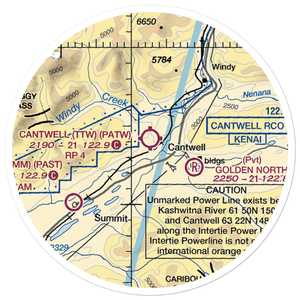 Cantwell Airport (TTW) VFR Sectional Sticker (20 mile)