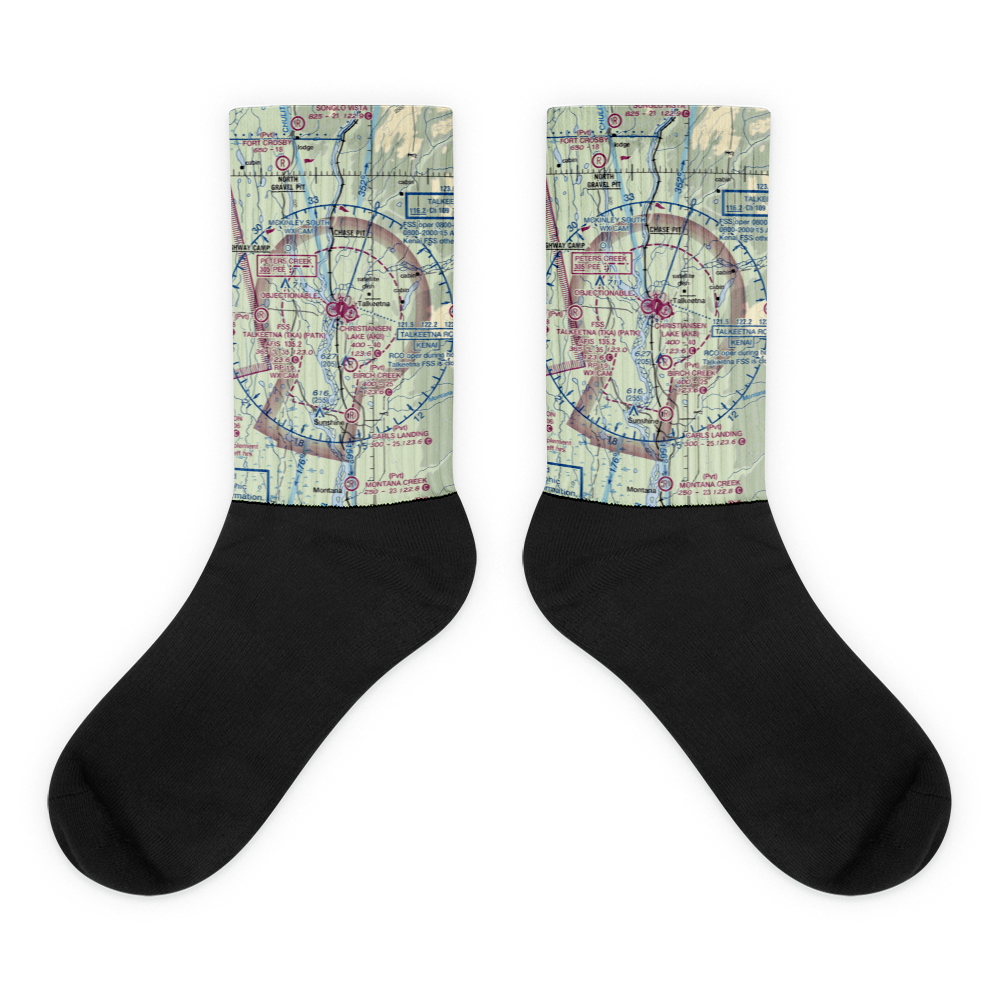 Talkeetna Airport (TKA) VFR Sectional Socks 