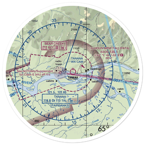 Ralph M Calhoun Memorial Airport (TAL) VFR Sectional Sticker (30 mile)