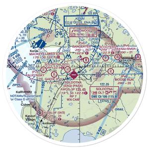 Soldotna Airport (SXQ) VFR Sectional Sticker (30 mile)