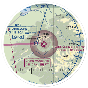 Sparrevohn LRRS Airport (SVW) VFR Sectional Sticker (20 mile)