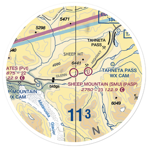 Sheep Mountain Airport (SMU) VFR Sectional Sticker (20 mile)