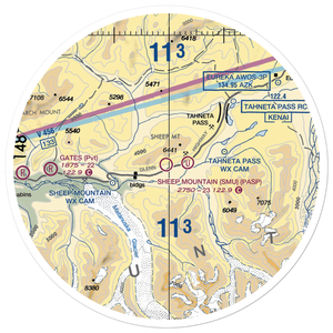 Sheep Mountain Airport (SMU) VFR Sectional Sticker (30 mile)