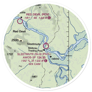 Sleetmute Airport (SLQ) VFR Sectional Sticker (20 mile)