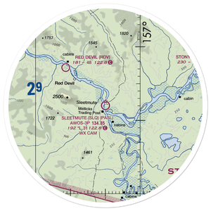 Sleetmute Airport (SLQ) VFR Sectional Sticker (30 mile)