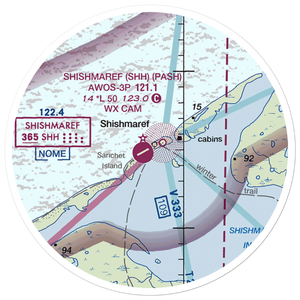 Shishmaref Airport (SHH) VFR Sectional Sticker (20 mile)