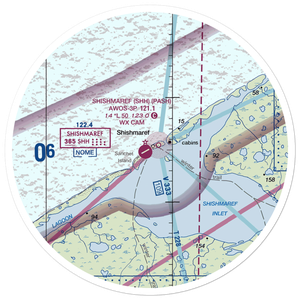 Shishmaref Airport (SHH) VFR Sectional Sticker (30 mile)