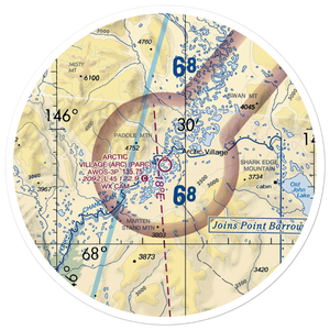 Arctic Village Airport (ARC) VFR Sectional Sticker (30 mile)