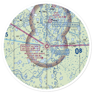 Nuiqsut Airport (AQT) VFR Sectional Sticker (30 mile)