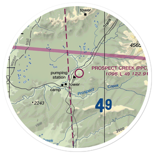 Prospect Creek Airport (PPC) VFR Sectional Sticker (20 mile)