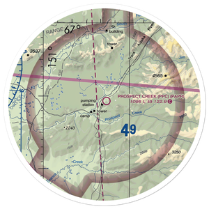 Prospect Creek Airport (PPC) VFR Sectional Sticker (30 mile)