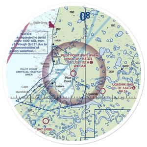 Pilot Point Airport (PNP) VFR Sectional Sticker (30 mile)