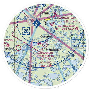 Napaskiak Airport (PKA) VFR Sectional Sticker (20 mile)
