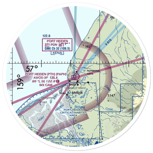 Port Heiden Airport (PTH) VFR Sectional Sticker (30 mile)