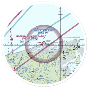 Nelson Lagoon Airport (OUL) VFR Sectional Sticker (30 mile)