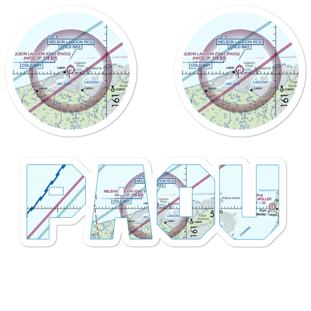 Nelson Lagoon Airport (OUL) VFR Sectional Sticker Pack 