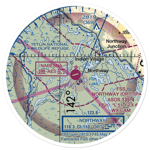 Northway Airport (ORT) VFR Sectional Sticker (20 mile)
