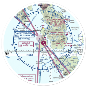 Annette Island Airport (ANN) VFR Sectional Sticker (30 mile)