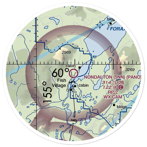 Nondalton Airport (5NN) VFR Sectional Sticker (20 mile)