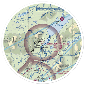 Nondalton Airport (5NN) VFR Sectional Sticker (30 mile)