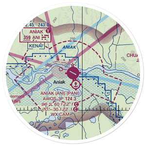 Aniak Airport (ANI) VFR Sectional Sticker (20 mile)