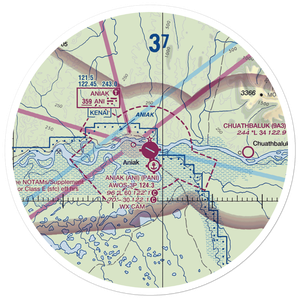 Aniak Airport (ANI) VFR Sectional Sticker (30 mile)