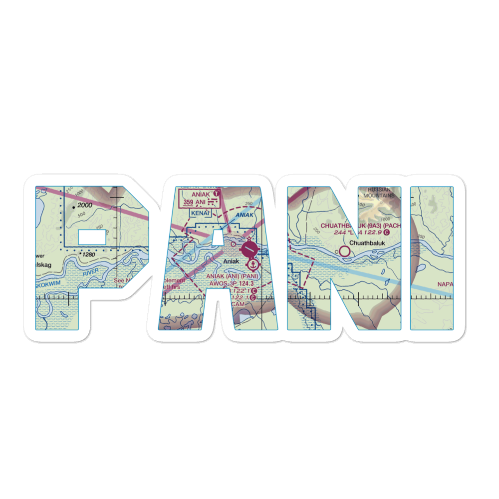 Aniak Airport (ANI) VFR Sectional Sticker 
