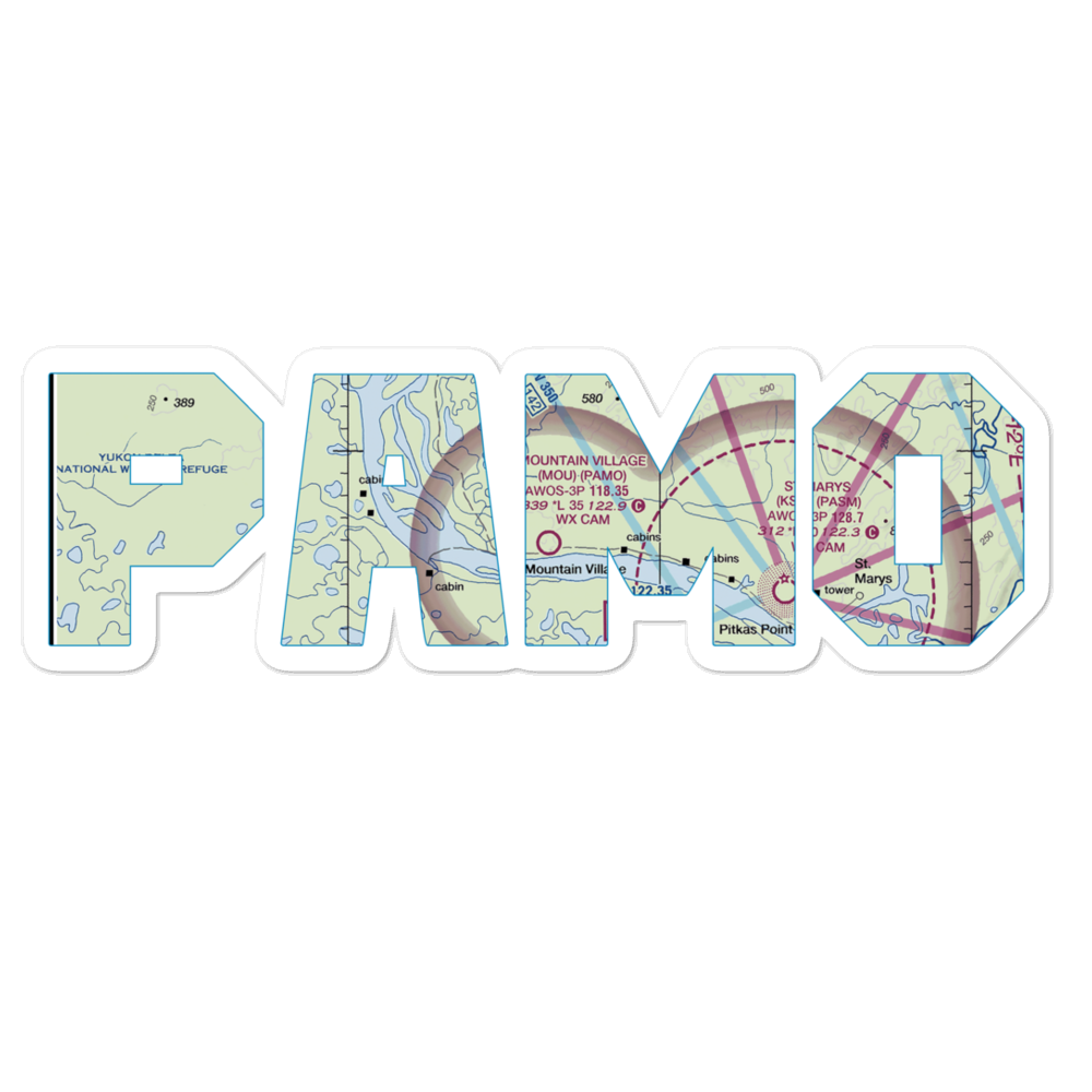 Mountain Village Airport (MOU) VFR Sectional Sticker 