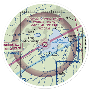 Minchumina Airport (MHM) VFR Sectional Sticker (20 mile)