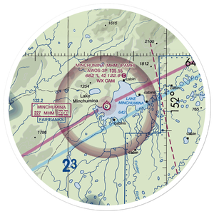 Minchumina Airport (MHM) VFR Sectional Sticker (30 mile)