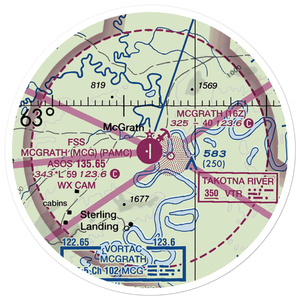 McGrath Airport (MCG) VFR Sectional Sticker (20 mile)