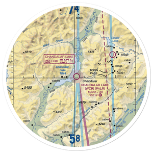 Chandalar Lake Airport (WCR) VFR Sectional Sticker (30 mile)