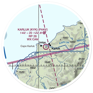 Karluk Airport (KYK) VFR Sectional Sticker (20 mile)