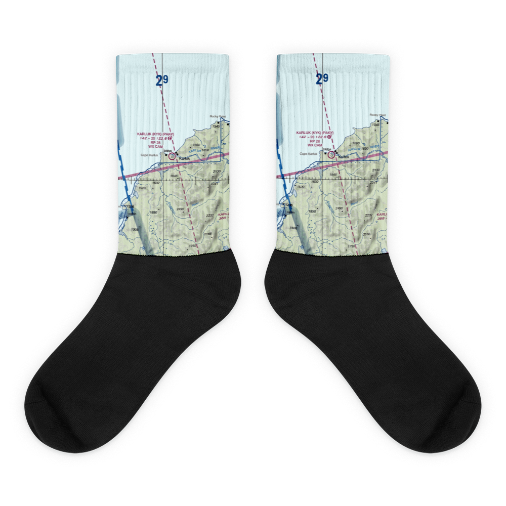Karluk Airport (KYK) VFR Sectional Socks 