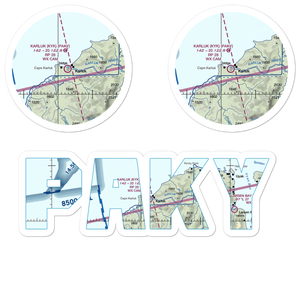 Karluk Airport (KYK) VFR Sectional Sticker Pack