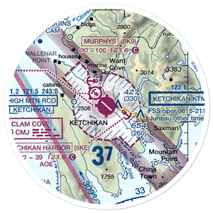 Ketchikan International Airport (KTN) VFR Sectional Sticker (20 mile)