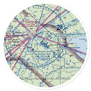 King Salmon Airport (AKN) VFR Sectional Sticker (30 mile)