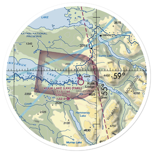 Kulik Lake Airport (LKK) VFR Sectional Sticker (30 mile)