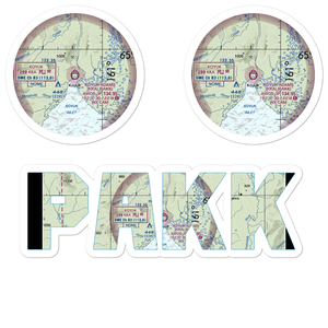 Koyuk Alfred Adams Airport (KKA) VFR Sectional Sticker Pack
