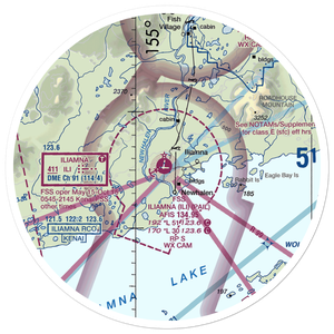 Iliamna Airport (ILI) VFR Sectional Sticker (30 mile)