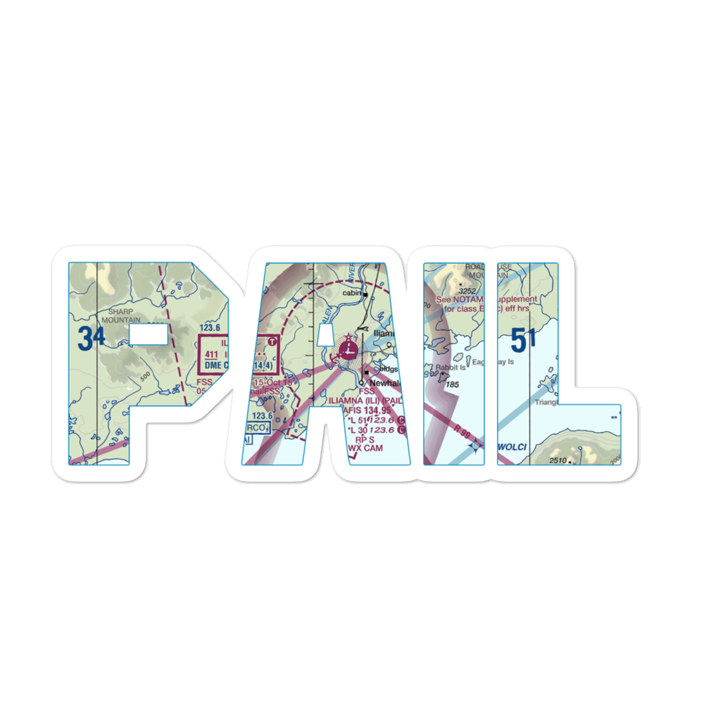 Iliamna Airport (ILI) VFR Sectional Sticker 