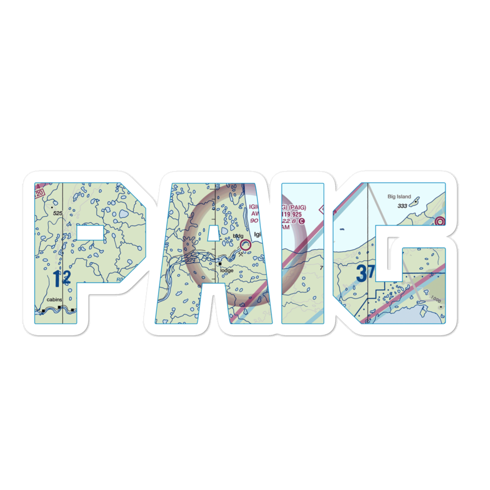 Igiugig Airport (IGG) VFR Sectional Sticker 