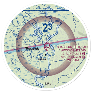 Shageluk Airport (SHX) VFR Sectional Sticker (20 mile)
