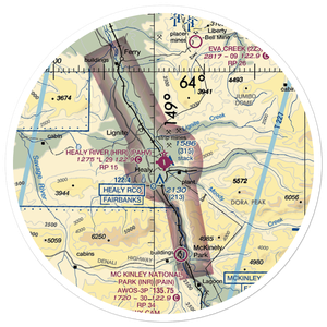 Healy River Airport (HRR) VFR Sectional Sticker (30 mile)