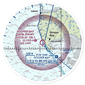 Hooper Bay Airport (HPB) VFR Sectional Sticker (20 mile)