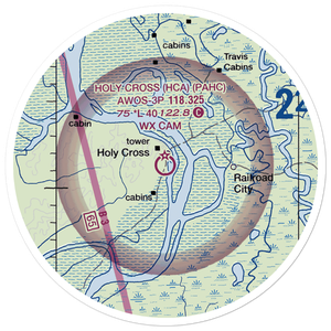 Holy Cross Airport (HCA) VFR Sectional Sticker (20 mile)