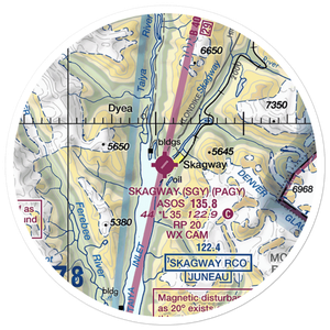 Skagway Airport (SGY) VFR Sectional Sticker (20 mile)